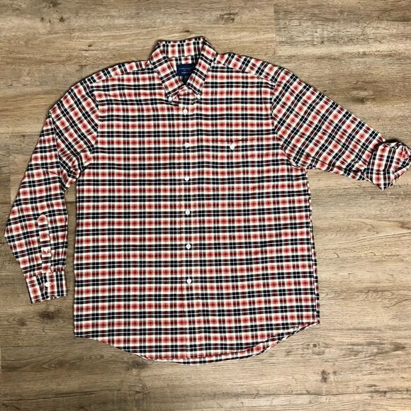 Towncraft Wrinkle free Men’s Plaid Collared Long Sleeve Shirt, size L - Picture 1 of 7